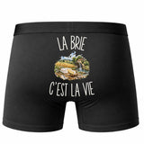 Boxer Homme La Brie c’est la vie – Impression au dos – Noir