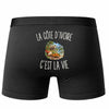 Boxer Homme La Côte d’Ivoire c’est la vie – Impression au dos – Noir