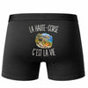 Boxer Homme La Haute-Corse c’est la vie – Impression au dos – Noir