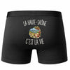 Boxer Homme La Haute-Saône c’est la vie – Impression au dos – Noir