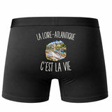 Boxer Homme La Loire-Atlantique c’est la vie – Impression au dos – Noir