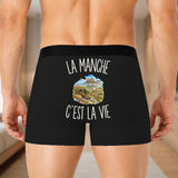 Boxer Homme La Manche c’est la vie – Impression au dos – Noir