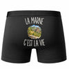 Boxer Homme La Marne c’est la vie – Impression au dos – Noir