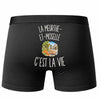 Boxer Homme La Meurthe-et-Moselle c’est la vie – Impression au dos – Noir