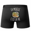 Boxer Homme La Moselle c’est la vie – Impression au dos – Noir