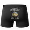 Boxer Homme La Saintonge c’est la vie – Impression au dos – Noir