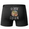 Boxer Homme La Sarthe c’est la vie – Impression au dos – Noir