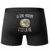 Boxer Homme La Seine-Maritime c’est la vie – Impression au dos – Noir