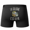 Boxer Homme La Sologne c’est la vie – Impression au dos – Noir