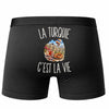 Boxer Homme La Turquie c’est la vie – Impression au dos – Noir