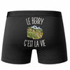 Boxer Homme Le Berry c’est la vie – Impression au dos – Noir