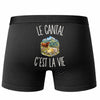 Boxer Homme Le Cantal c’est la vie – Impression au dos – Noir