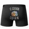 Boxer Homme Le Cotentin c’est la vie – Impression au dos – Noir
