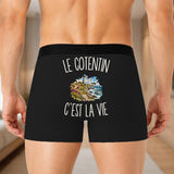Boxer Homme Le Cotentin c’est la vie – Impression au dos – Noir