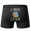 Boxer Homme Le Finistère c’est la vie – Impression au dos – Noir