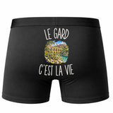 Boxer Homme Le Gard c’est la vie – Impression au dos – Noir