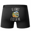Boxer Homme Le Loiret c’est la vie – Impression au dos – Noir