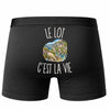 Boxer Homme Le Lot c’est la vie – Impression au dos – Noir