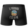 Boxer Homme Le Morbihan c’est la vie – Impression au dos – Noir
