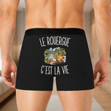 Boxer Homme Le Rouergue c’est la vie – Impression au dos – Noir
