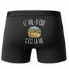 Boxer Homme Le Val-d’Oise c’est la vie – Impression au dos – Noir