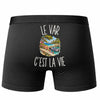 Boxer Homme Le Var c’est la vie – Impression au dos – Noir
