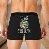 Boxer Homme Le Var c’est la vie – Impression au dos – Noir