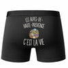 Boxer Homme Les Alpes-de-Haute-Provence c’est la vie – Impression au dos – Noir