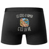 Boxer Homme Les Côtes-d’Armor c’est la vie – Impression au dos – Noir