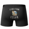 Boxer Homme Les Sables-d’Olonne c’est la vie – Impression au dos – Noir