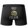 Boxer Homme Massy c’est la vie – Impression au dos – Noir