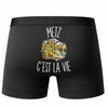 Boxer Homme Metz c’est la vie – Impression au dos – Noir