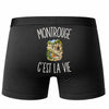 Boxer Homme Montrouge c’est la vie – Impression au dos – Noir