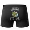 Boxer Homme Nanterre c’est la vie – Impression au dos – Noir