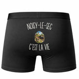 Boxer Homme Noisy-le-Sec c’est la vie – Impression au dos – Noir