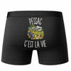 Boxer Homme Pessac c’est la vie – Impression au dos – Noir