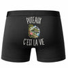Boxer Homme Puteaux c’est la vie – Impression au dos – Noir