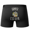 Boxer Homme Quimper c’est la vie – Impression au dos – Noir