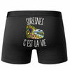 Boxer Homme Suresnes c’est la vie – Impression au dos – Noir