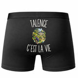 Boxer Homme Talence c’est la vie – Impression au dos – Noir