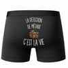 Boxer Homme La Détection de Métaux c’est la vie – Impression au dos – Noir