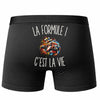 Boxer Homme La Formule 1 c’est la vie – Impression au dos – Noir