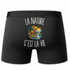 Boxer Homme La Nature c’est la vie – Impression au dos – Noir