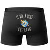 Boxer Homme Le Vol À Voile c’est la vie – Impression au dos – Noir
