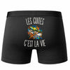 Boxer Homme Les Cuites c’est la vie – Impression au dos – Noir