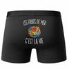 Boxer Homme Les Fruits de Mer c’est la vie – Impression au dos – Noir