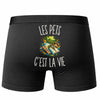 Boxer Homme Les Pets c’est la vie – Impression au dos – Noir