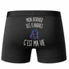 Boxer Homme Mon Bouvier des Flandres c’est ma vie – Impression au dos – Noir