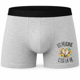 Boxer Homme Les pélicans c'est la vie – Impression devant