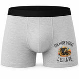 Boxer Homme Être maître d'école c'est la vie – Impression devant